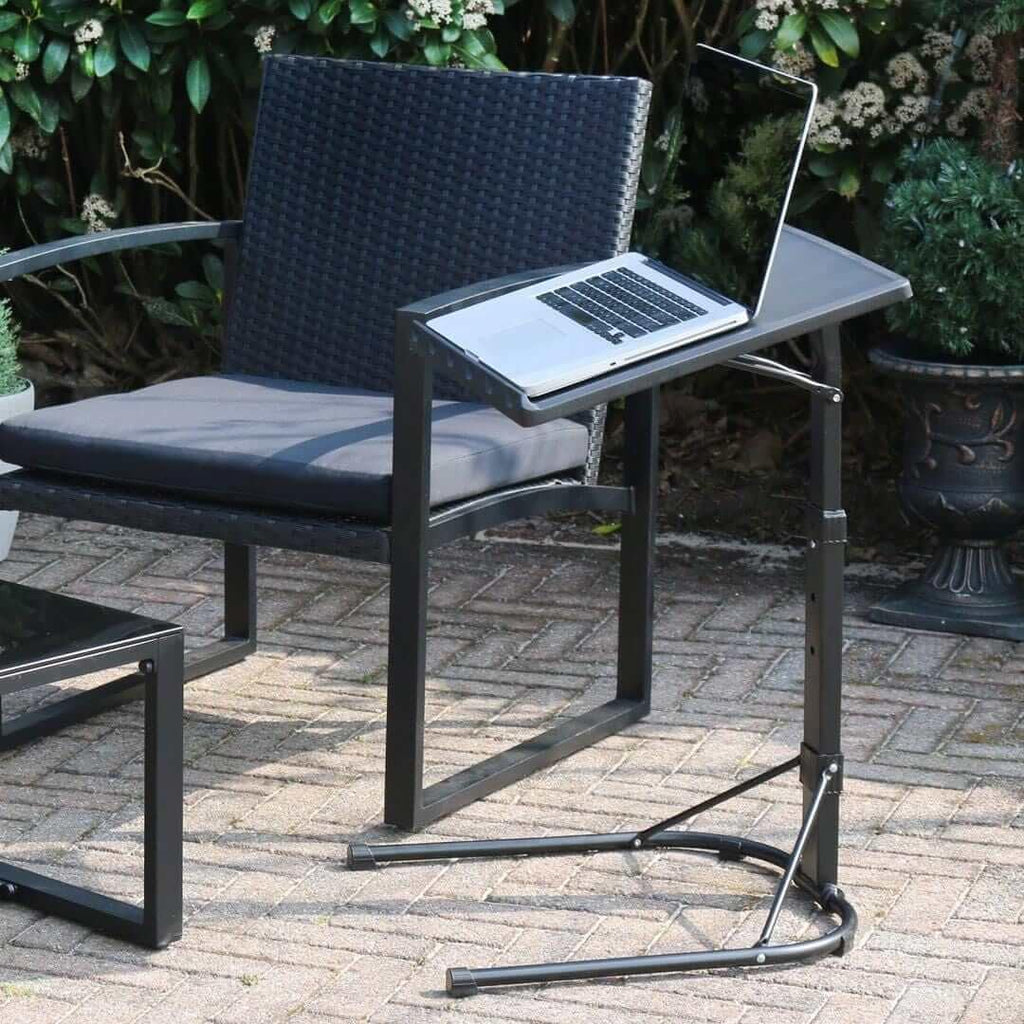Azuma Folding Laptop Table 43x43cm - Adjustable Height Tilt Top Bed Desk for Sofa Office Home - Portable, U-Shaped Base - Very Good
