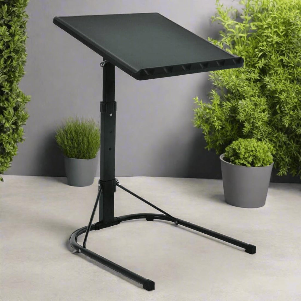 Azuma Folding Laptop Table 43x43cm - Adjustable Height Tilt Top Bed Desk for Sofa Office Home - Portable, U-Shaped Base - Very Good