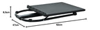 Azuma Folding Laptop Table 43x43cm - Adjustable Height Tilt Top Bed Desk for Sofa Office Home - Portable, U-Shaped Base - Very Good