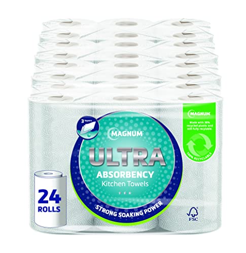 Magnum Ultra Absorbency Kitchen Roll - 24 Rolls (Pack of 4 x 6) - Damaged Box