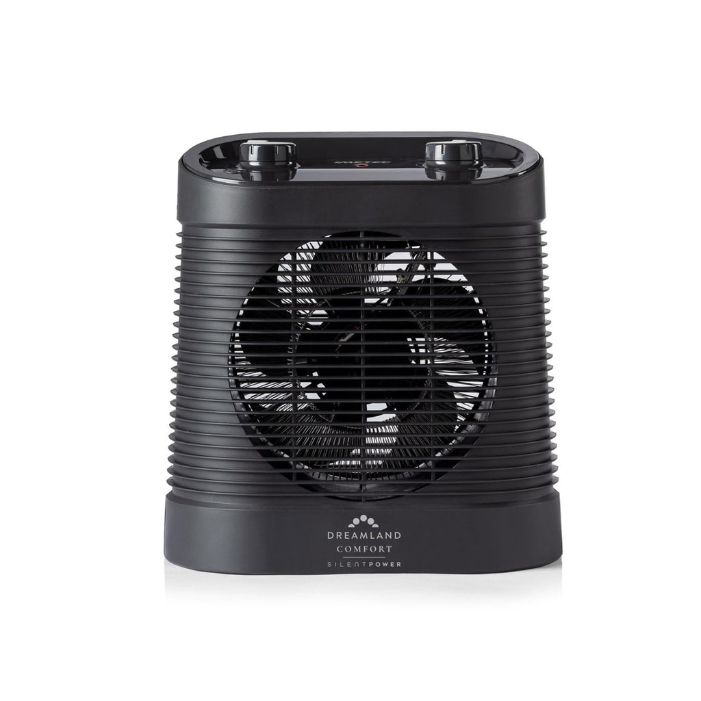 Dreamland Silent Power Comfort Portable Electric Fan Heater - Variable Thermostat, Antifreeze, ECO Mode, Low Energy Room Heater - Very Good