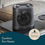 Dreamland Silent Power Comfort Portable Electric Fan Heater - Variable Thermostat, Antifreeze, ECO Mode, Low Energy Room Heater - Very Good