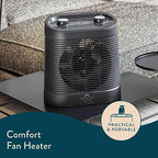 Dreamland Silent Power Comfort Portable Electric Fan Heater - Variable Thermostat, Antifreeze, ECO Mode, Low Energy Room Heater - Very Good