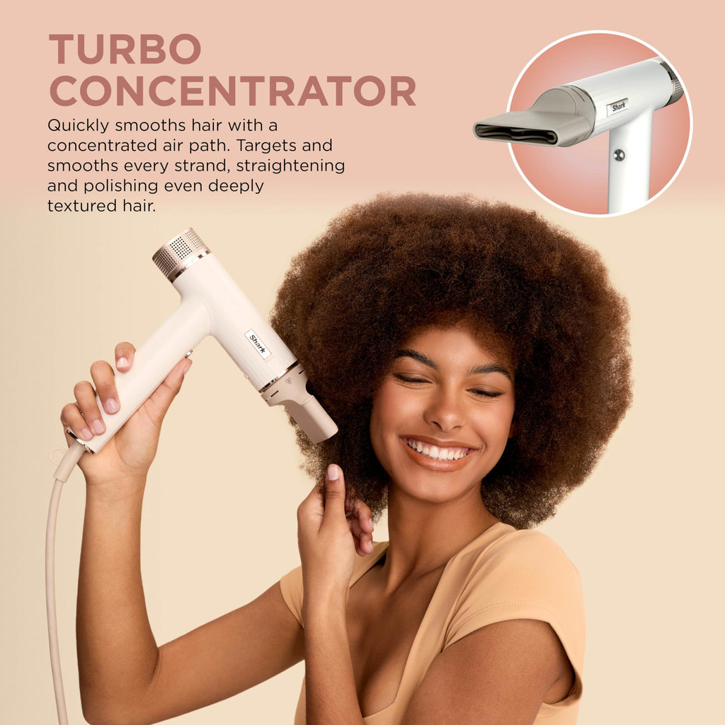 Shark SpeedStyle HD301UK Hair Dryer - Ultra Fast Drying, No Heat Damage, Ionic, Concentrator Nozzle, All Hair Types - Very Good