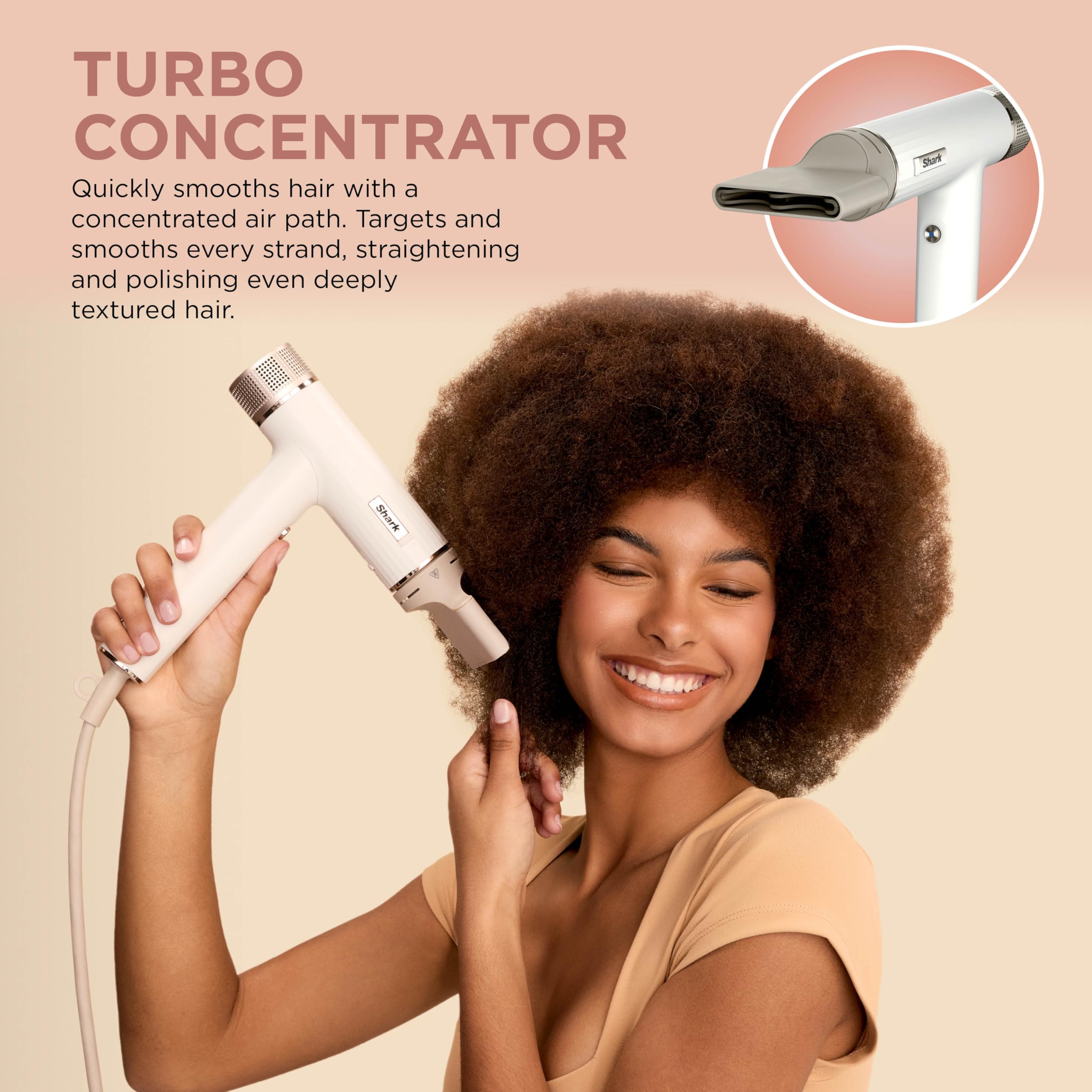 Shark SpeedStyle HD301UK Hair Dryer - Ultra Fast Drying, No Heat Damage, Ionic, Concentrator Nozzle, All Hair Types - Very Good