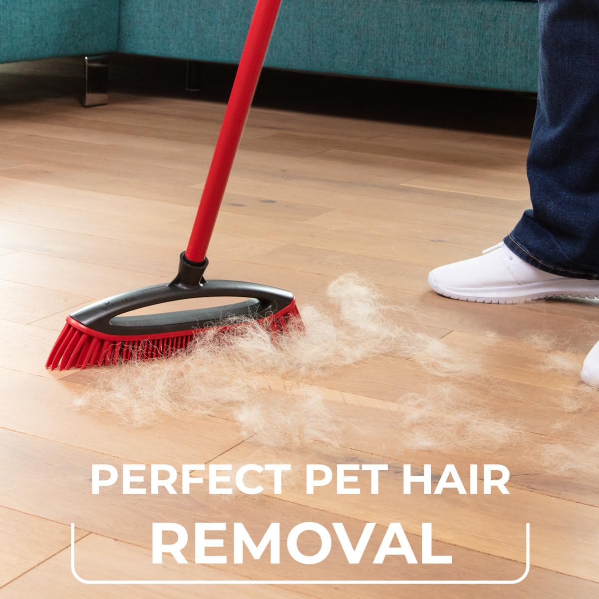 Vileda Pet Pro Always Clean Rubber Broom - Pet Hair Remover Brush for Floors & Carpets - Very Good