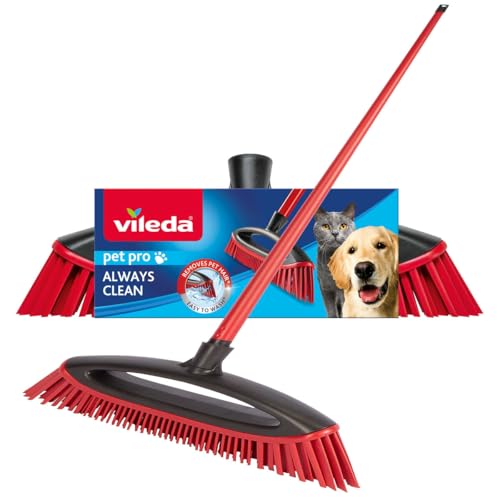 Vileda Pet Pro Always Clean Rubber Broom - Pet Hair Remover Brush for Floors & Carpets - Very Good