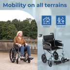 Days Compact Lightweight Foldable Wheelchair for Adults - Narrow Red Mobility Aid Travel Chair - Very Good