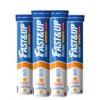 Fast&Up Reload Electrolyte Drink - Orange Caffeine 80 Effervescent Hydration Tablets - Vitamin C B12 Vegan - Damaged Box - BBE 04/2028