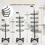 Braiding Hair Stand 140 Pegs - Hair Extension Holder Display Rack Organizer - Phone Tablet Holder - Salon Stylist Mannequin Head Weaving - New