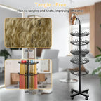 Braiding Hair Stand 140 Pegs - Hair Extension Holder Display Rack Organizer - Phone Tablet Holder - Salon Stylist Mannequin Head Weaving - New