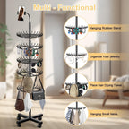 Braiding Hair Stand 140 Pegs - Hair Extension Holder Display Rack Organizer - Phone Tablet Holder - Salon Stylist Mannequin Head Weaving - New