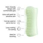 Tangle Teezer | Pet Teezer | Puppy Grooming Brush | Short, Medium Hair | Soft Bristles to Detangle Knots | Mint - Damaged Box