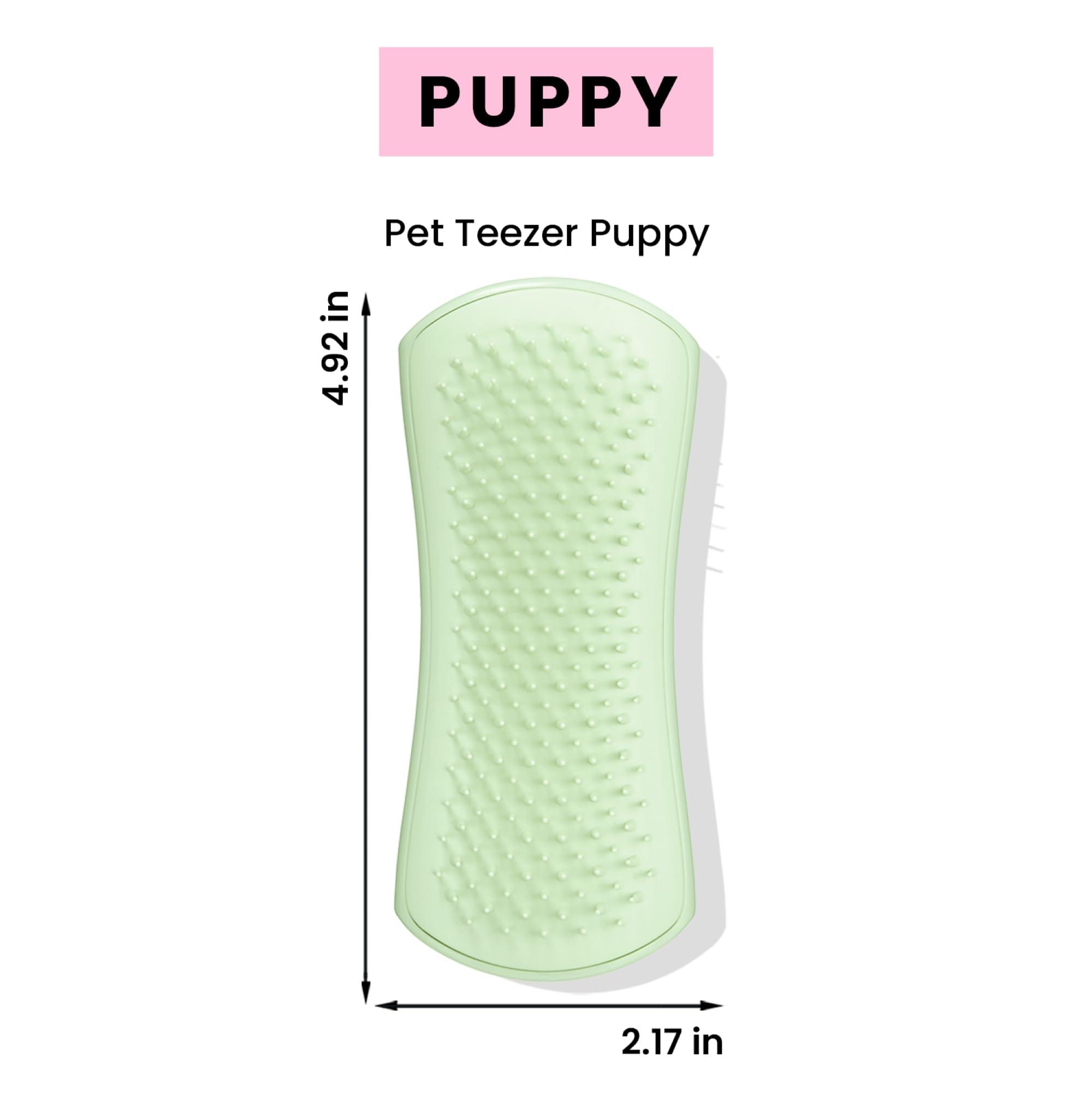Tangle Teezer | Pet Teezer | Puppy Grooming Brush | Short, Medium Hair | Soft Bristles to Detangle Knots | Mint - Damaged Box