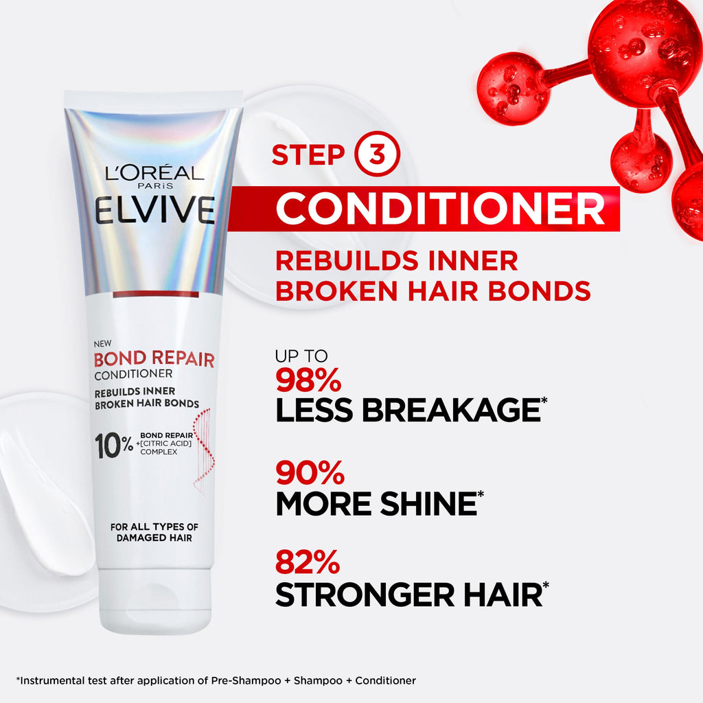 L'Oreal Paris Elvive Bond Repair Conditioner for Damaged Hair 150ml - New
