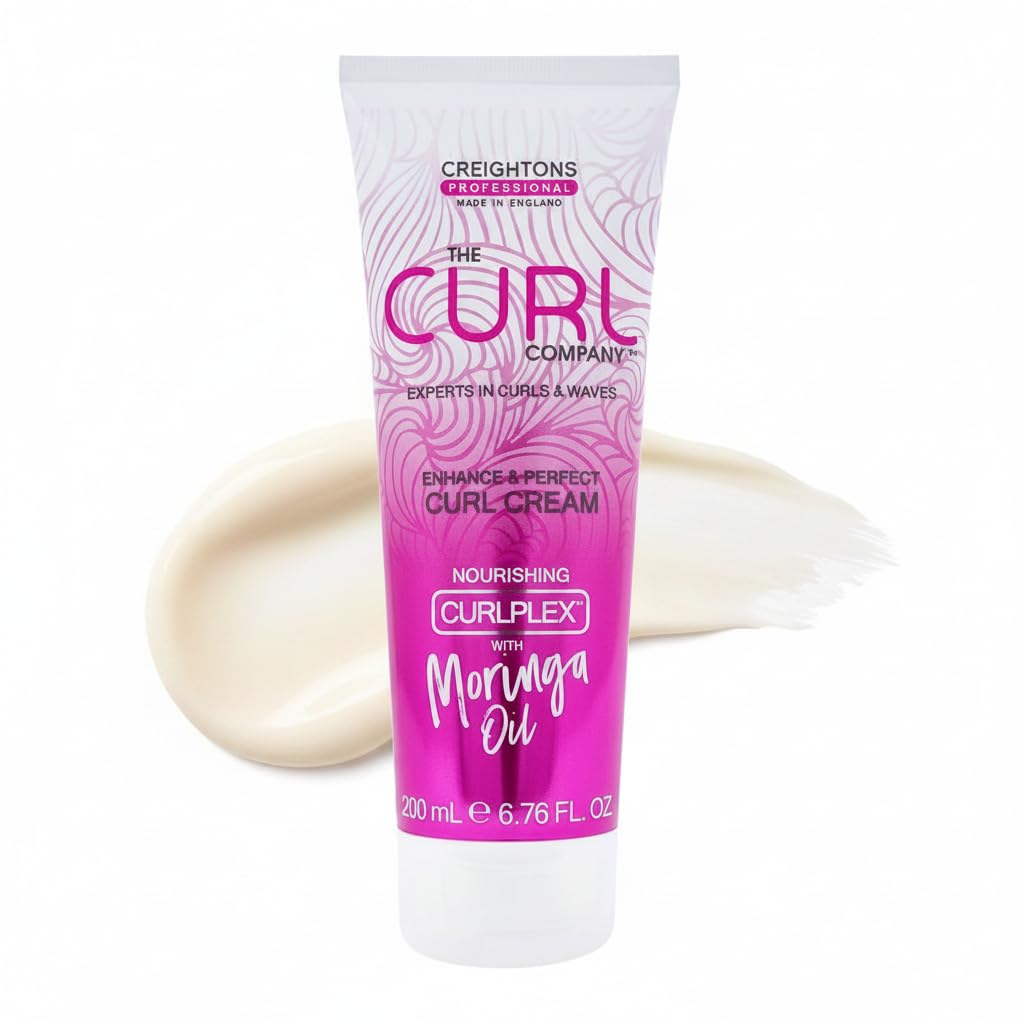 The Curl Company Enhance & Perfect Curl Cream (200ml) - Professionally Formulated with Nourishing Curplex with Moringa Oil. Experts in Curls & Waves - New