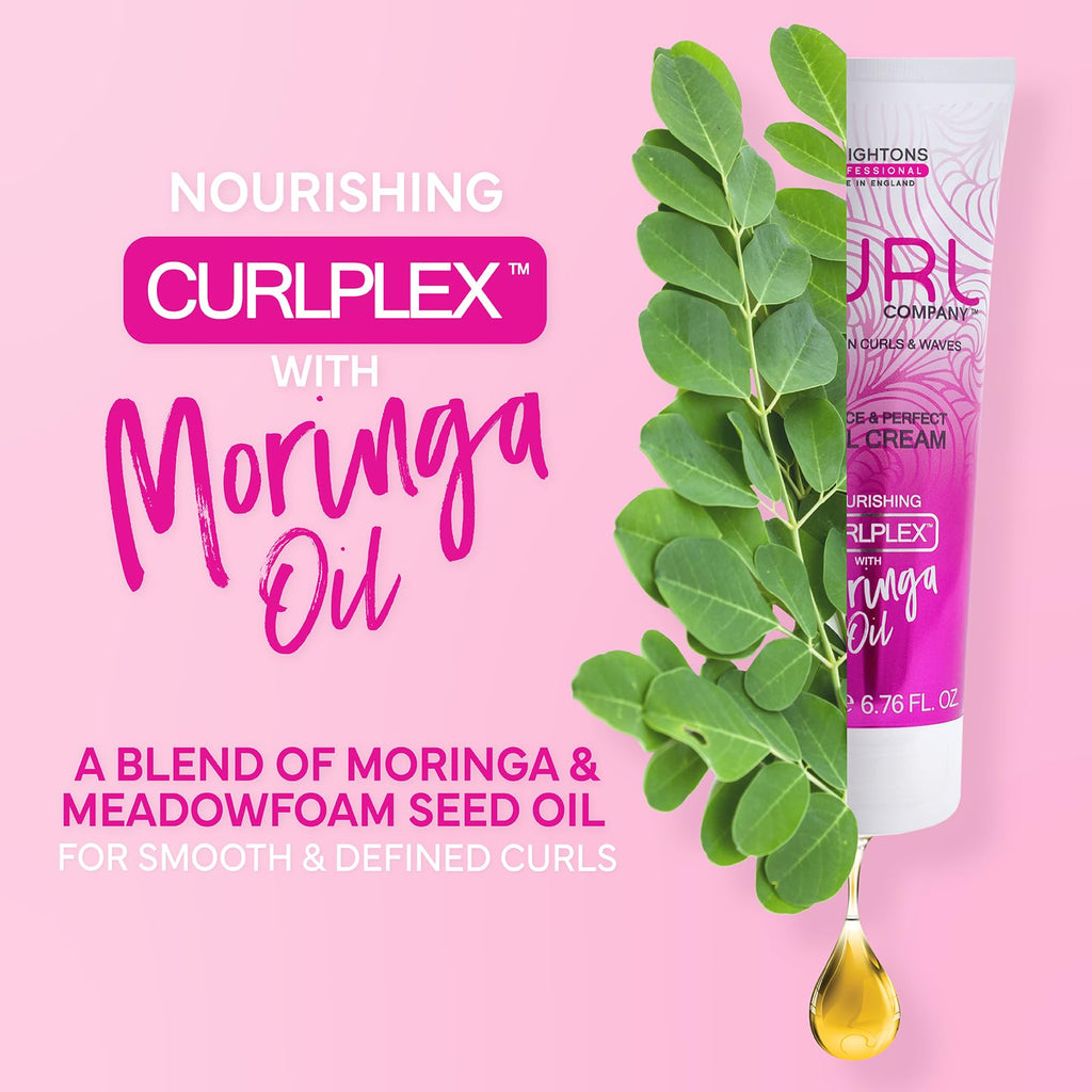 The Curl Company Enhance & Perfect Curl Cream (200ml) - Professionally Formulated with Nourishing Curplex with Moringa Oil. Experts in Curls & Waves - New