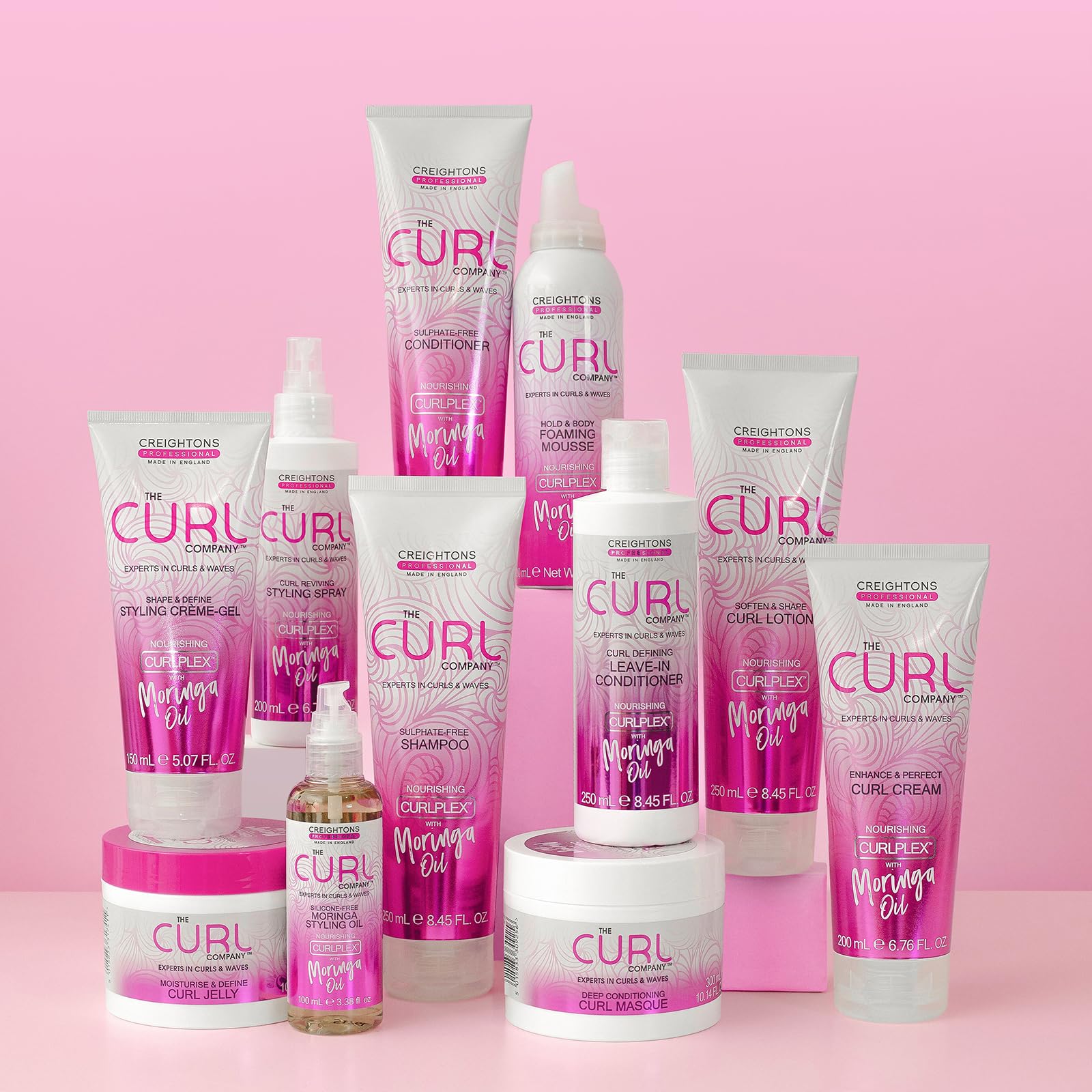 The Curl Company Enhance & Perfect Curl Cream (200ml) - Professionally Formulated with Nourishing Curplex with Moringa Oil. Experts in Curls & Waves - New