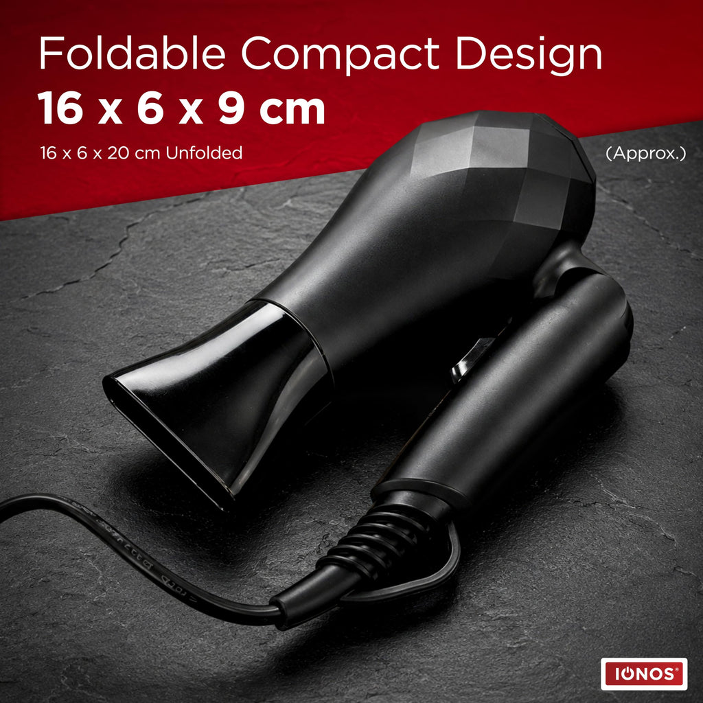IONOS Travel Hairdryer with Status Styling Technology - New