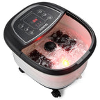 RENPHO Foot Spa Massager with Heater - Foot Bath Machine - Black - Bubble & Massage Functions - Damaged Box