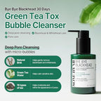 SOME BY MI Bye Bye Blackhead 30 Days Miracle Green Tea Tox Bubble Cleanser - 4.23 Oz, 120g - Made from Green Tea Extract - Mild Daily Face Wash for Removing Sebum and Blackheads - Korean SkinCare - Damaged Box