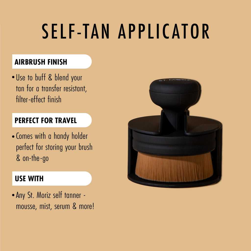 St Moriz Self Tan Applicator Blending Brush | For Face, Body & Hard to Reach Areas | Streak-Free Airbrush Finish | Use with Any Fake Tan - New