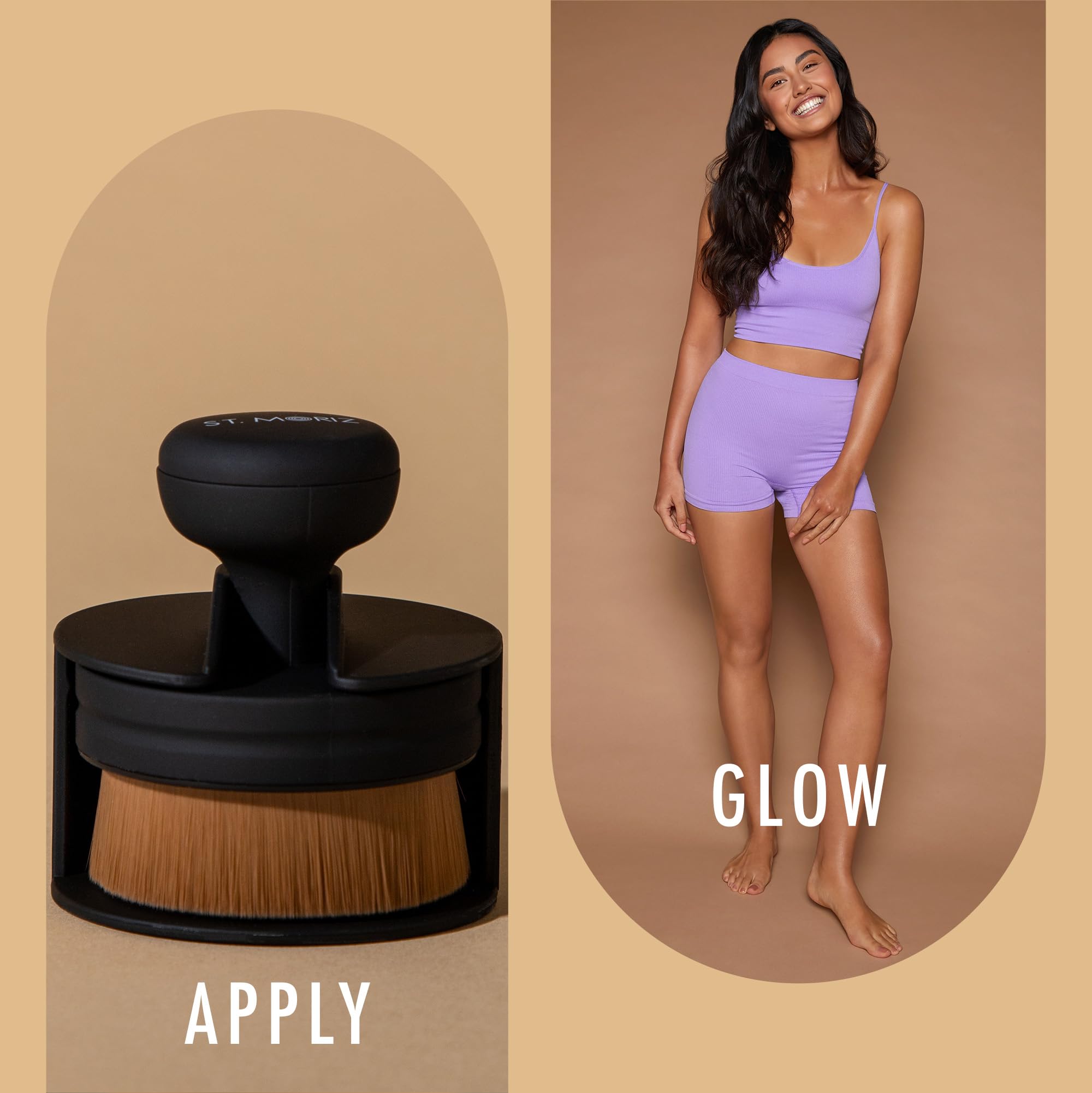 St Moriz Self Tan Applicator Blending Brush | For Face, Body & Hard to Reach Areas | Streak-Free Airbrush Finish | Use with Any Fake Tan - New
