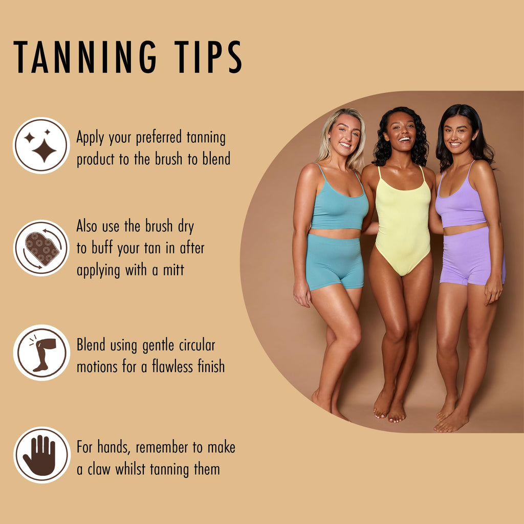 St Moriz Self Tan Applicator Blending Brush | For Face, Body & Hard to Reach Areas | Streak-Free Airbrush Finish | Use with Any Fake Tan - New