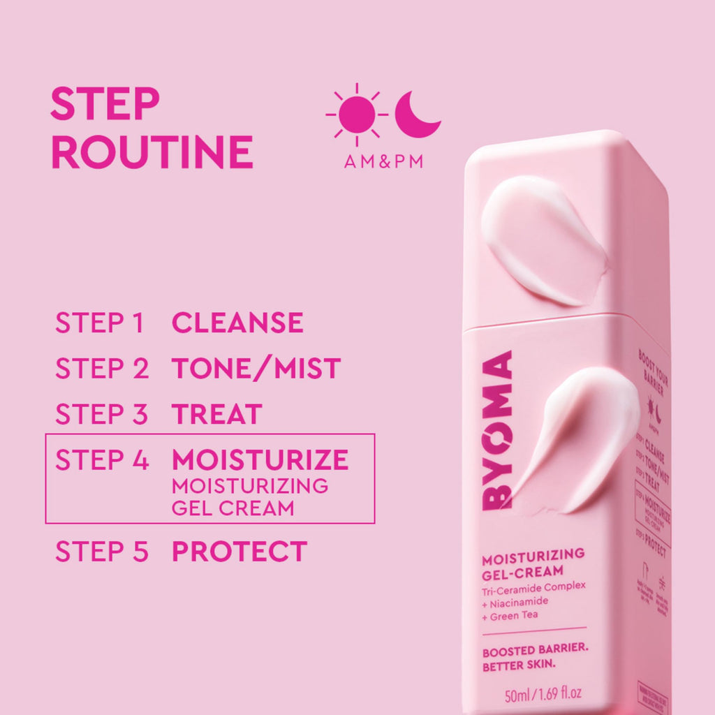 BYOMA Moisturising Gel Cream, Lightweight Oil Free Daily Moisturiser (50ml) - New