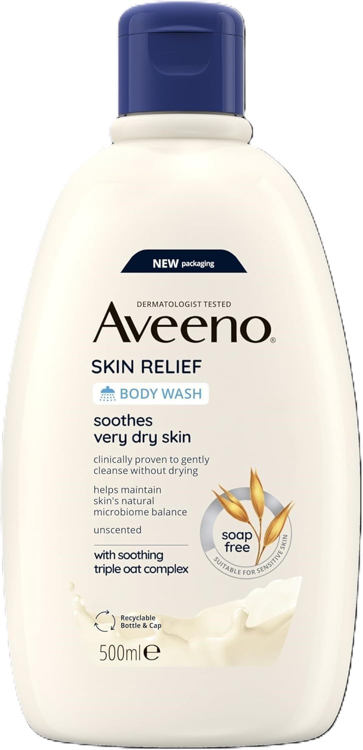 Aveeno Skin Relief Moisturising Body Wash for Sensitive Skin (1x 500ml) - New