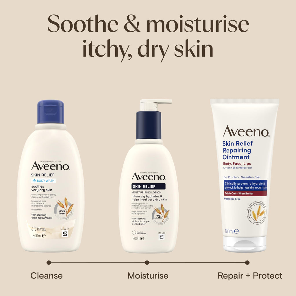 Aveeno Skin Relief Moisturising Body Wash for Sensitive Skin (1x 500ml) - New