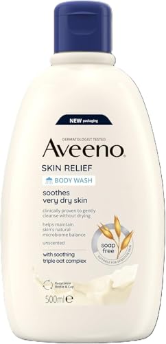 Aveeno Skin Relief Moisturising Body Wash for Sensitive Skin (1x 500ml) - New