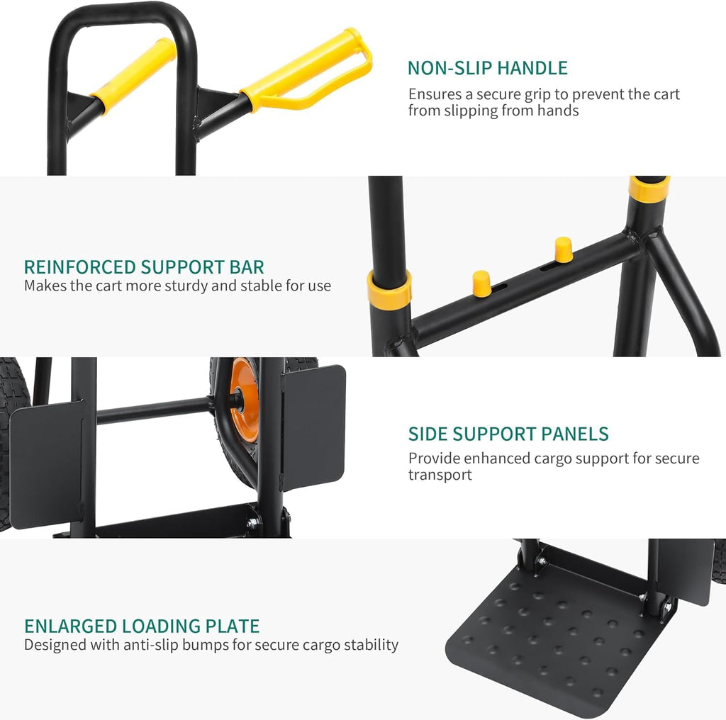 YITAHOME 6 Wheels Stair Climber Trolley - 150kg Foldable Sack Truck Hand Cart Dolly - Damaged Box