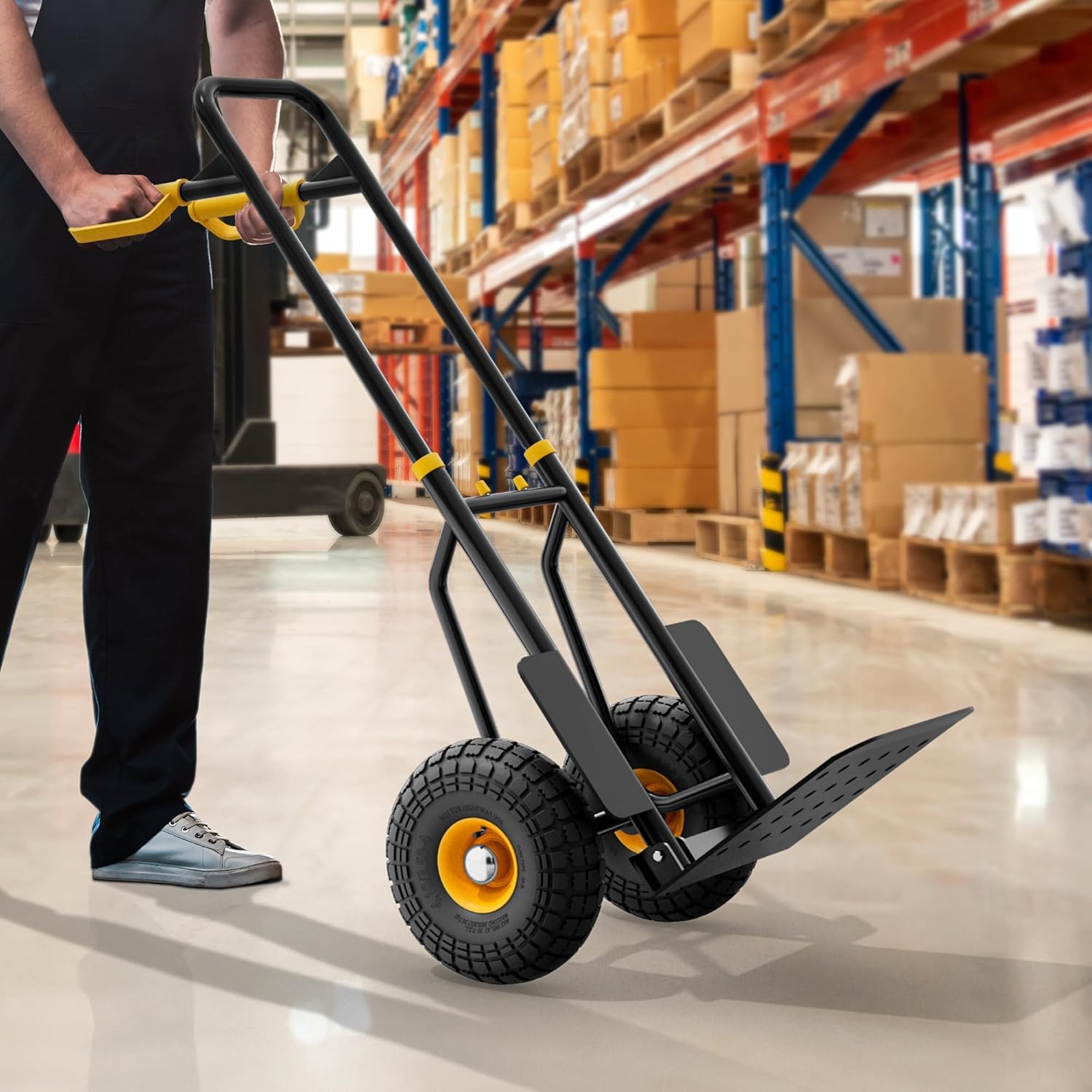YITAHOME 6 Wheels Stair Climber Trolley - 150kg Foldable Sack Truck Hand Cart Dolly - Damaged Box
