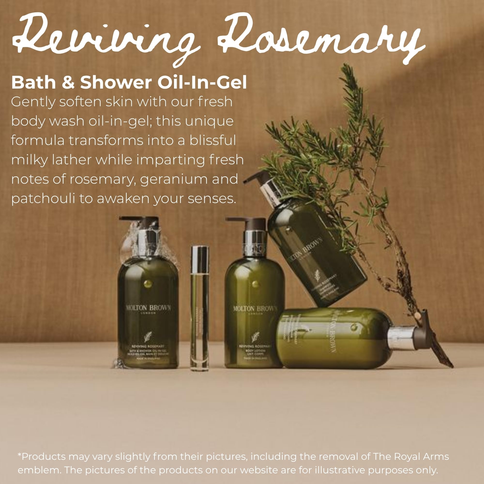 Molton Brown Reviving Rosemary Bath & Shower Oil-In-Gel 300 ml - New