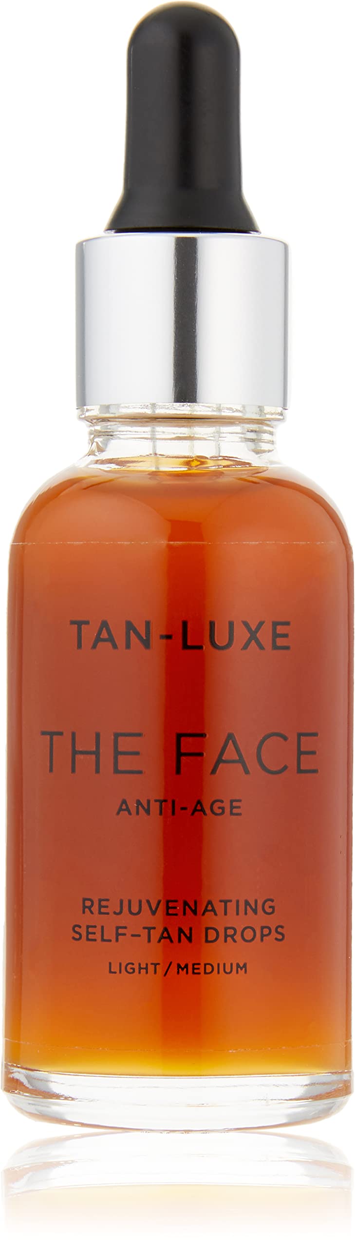 Tan-Luxe THE FACE Self Tan Drops, Light/Medium (30 ml) Add Anti-Aging Tanning Drops to Skin Care for Custom Face Tan, Cruelty Free & Vegan - New
