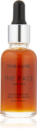 Tan-Luxe THE FACE Self Tan Drops, Light/Medium (30 ml) Add Anti-Aging Tanning Drops to Skin Care for Custom Face Tan, Cruelty Free & Vegan - New