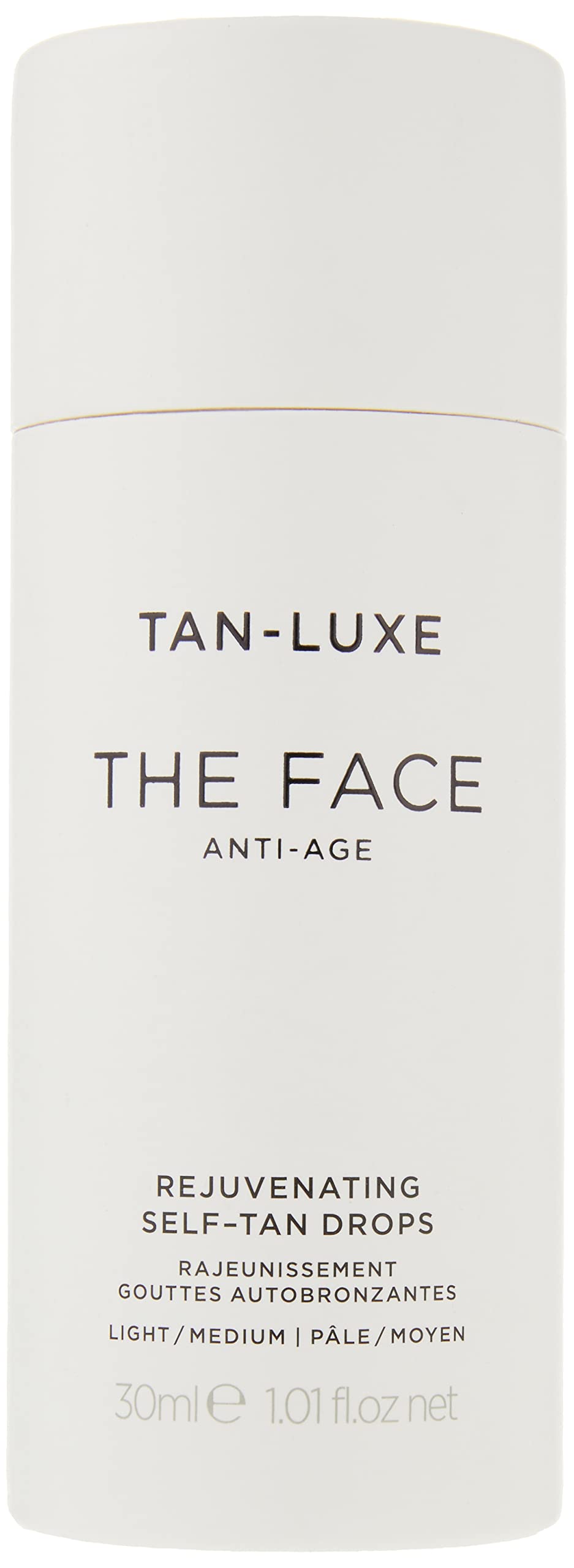 Tan-Luxe THE FACE Self Tan Drops, Light/Medium (30 ml) Add Anti-Aging Tanning Drops to Skin Care for Custom Face Tan, Cruelty Free & Vegan - New