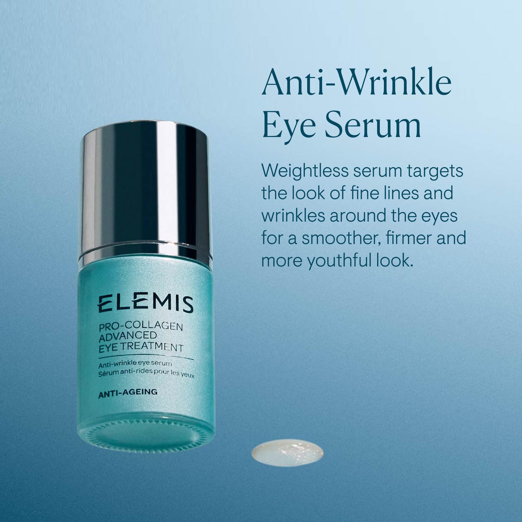 ELEMIS Pro-Collagen Advanced Eye Treatment, Hydrating Under Eye Cream Formulated with Protein-Rich Actives for a Youthful Complexion, Weightless Anti-Wrinkle Eye Cream to Smooth and Firm, 15ml - New