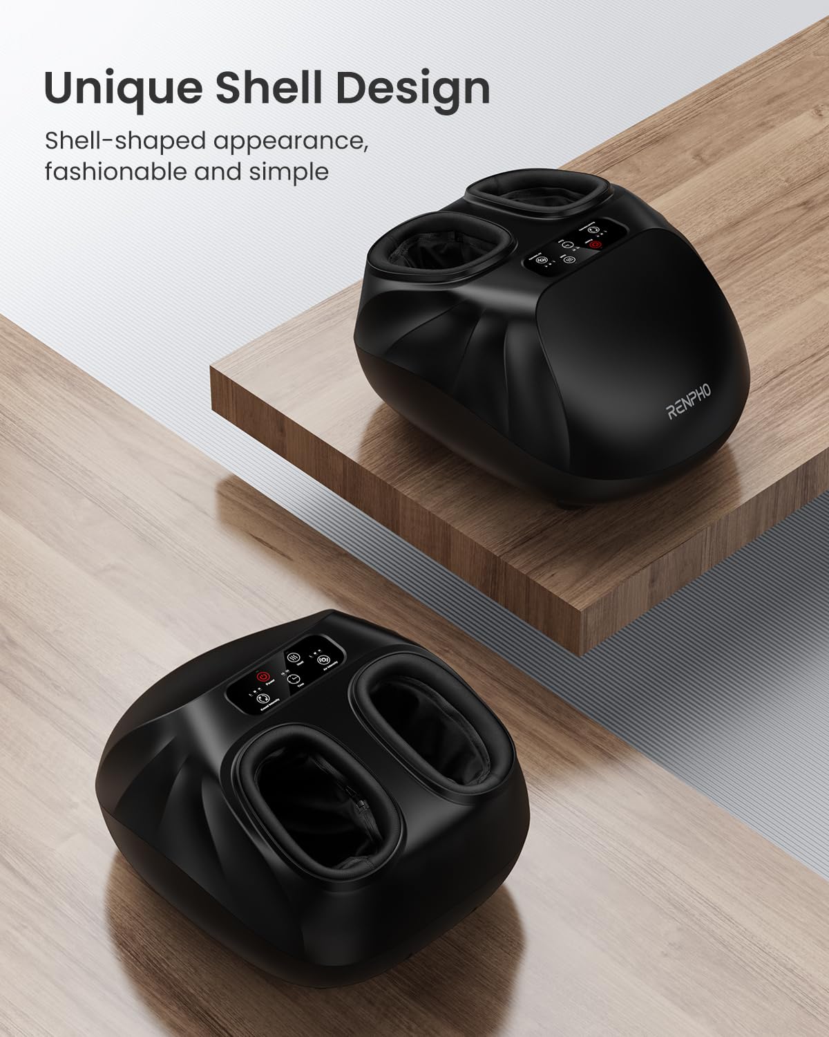 RENPHO Foot Massager with Heat - Electric Shiatsu Kneading Foot & Calf Massager Machine - Relaxation Therapy Device - Damaged Box