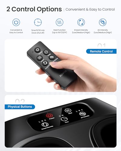 RENPHO Foot Massager with Heat - Electric Shiatsu Kneading Foot & Calf Massager Machine - Relaxation Therapy Device - Damaged Box