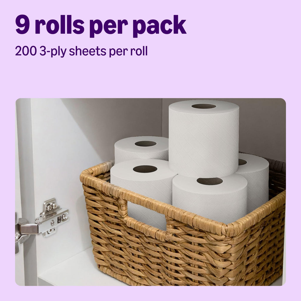Amazon Super Soft Toilet Tissue - 3-Ply - 45 Rolls - 200 Sheets - FSC Certified Toilet Paper - Damaged Box