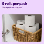 Amazon Super Soft Toilet Tissue - 3-Ply - 45 Rolls - 200 Sheets - FSC Certified Toilet Paper - Damaged Box