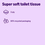 Amazon Super Soft Toilet Tissue - 3-Ply - 45 Rolls - 200 Sheets - FSC Certified Toilet Paper - Damaged Box