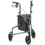 Days Tri Wheel Walker Rollator Foldable Mobility Aid with Bag - Purple - Damaged Box