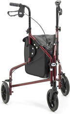 Days Tri Wheel Walker Rollator Foldable Mobility Aid with Bag - Purple - Damaged Box