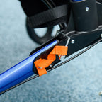 HOMCOM Rollator Walker with Seat Compact Quick Folding 8" Wheels Blue - Damaged Box