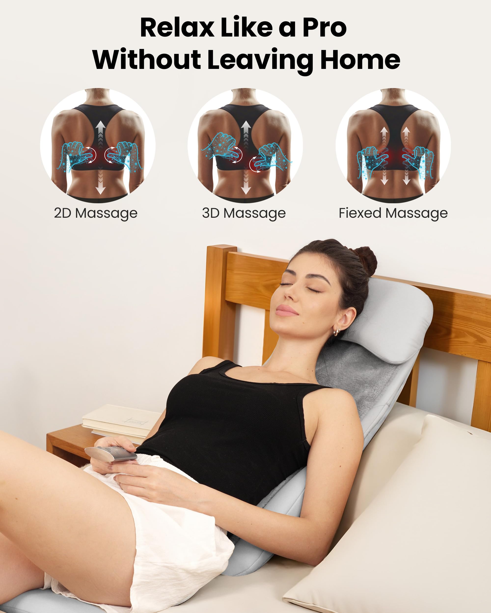 COMFIER Shiatsu Back Massage with Heat, 2D/3D Shiatu Massage Seat Cushion - Very Good