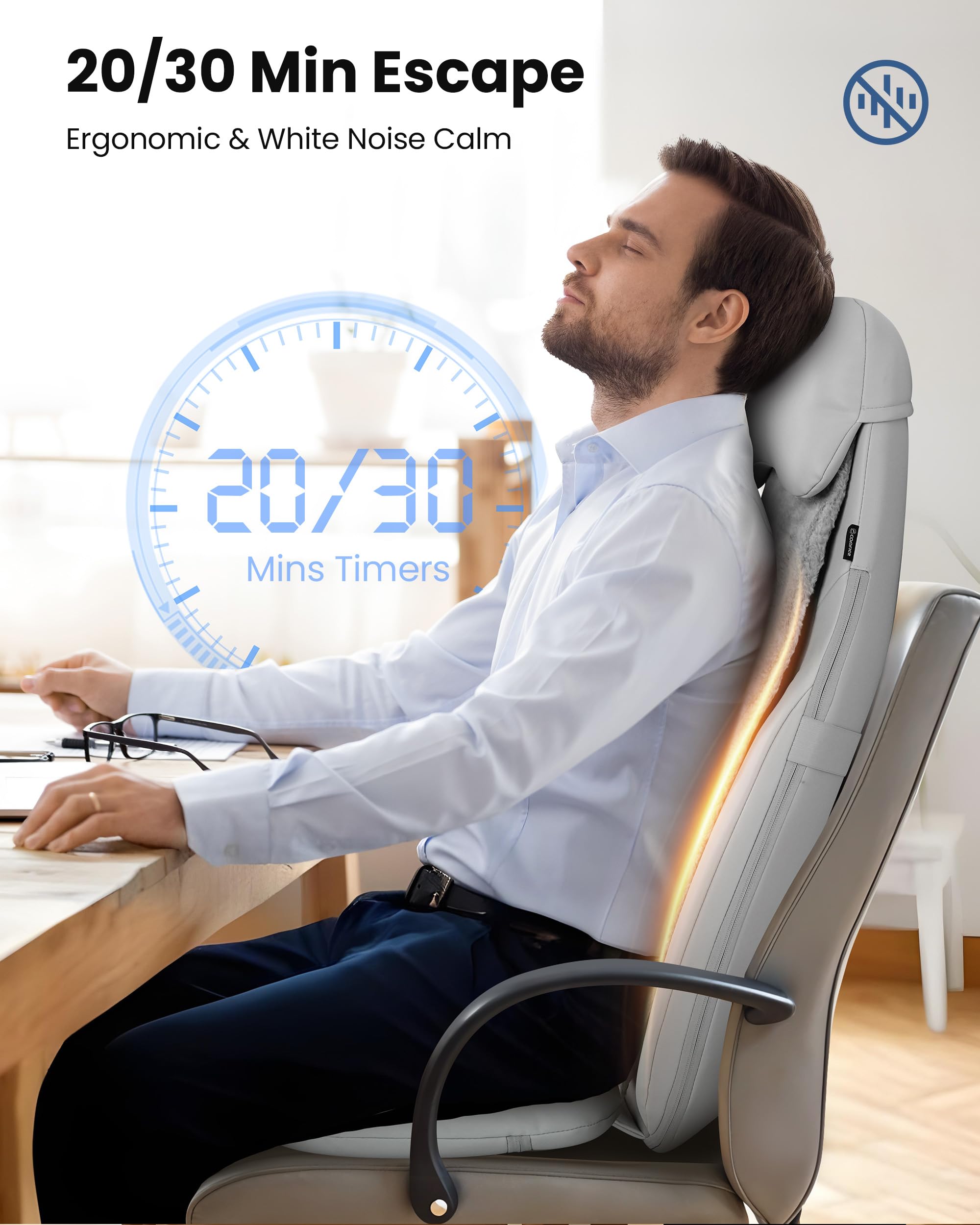 COMFIER Shiatsu Back Massage with Heat, 2D/3D Shiatu Massage Seat Cushion - Very Good