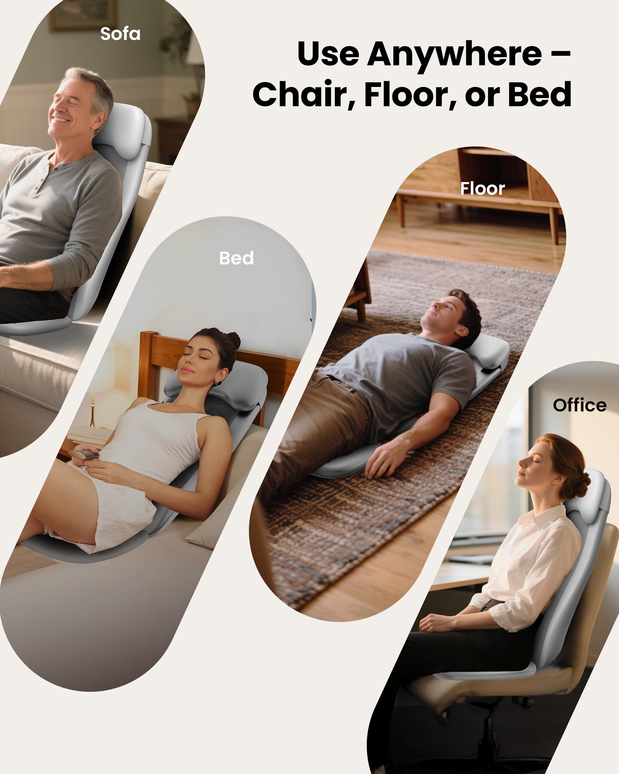 COMFIER Shiatsu Back Massage with Heat, 2D/3D Shiatu Massage Seat Cushion - Very Good